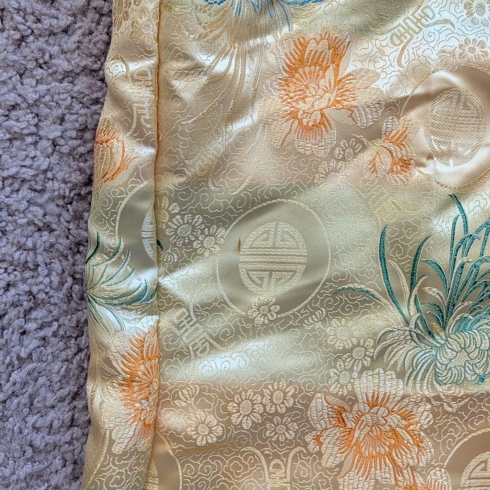 Visifushi XXXL Womens Gold Yellow Floral Chinese Cheongsam Maxi Dress Size 44 - Picture 9 of 12